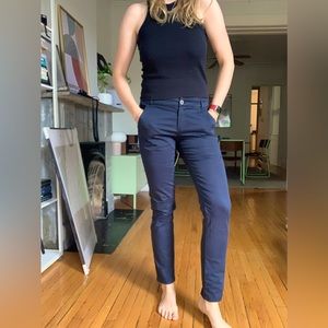 Massimo Dutti navy chino pants soft us 8